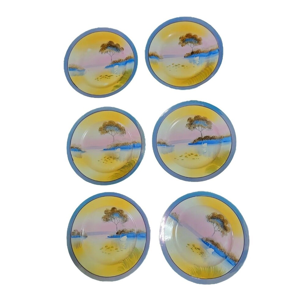21-pc Japan‎ Hand Painted Teaset-Various Pieces-Water & Swan Images Vintage - Picture 5 of 12